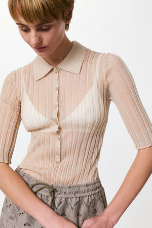 スタニングルアー/STUNNING LUREのｒワイドリブポロニット(110100/110102)