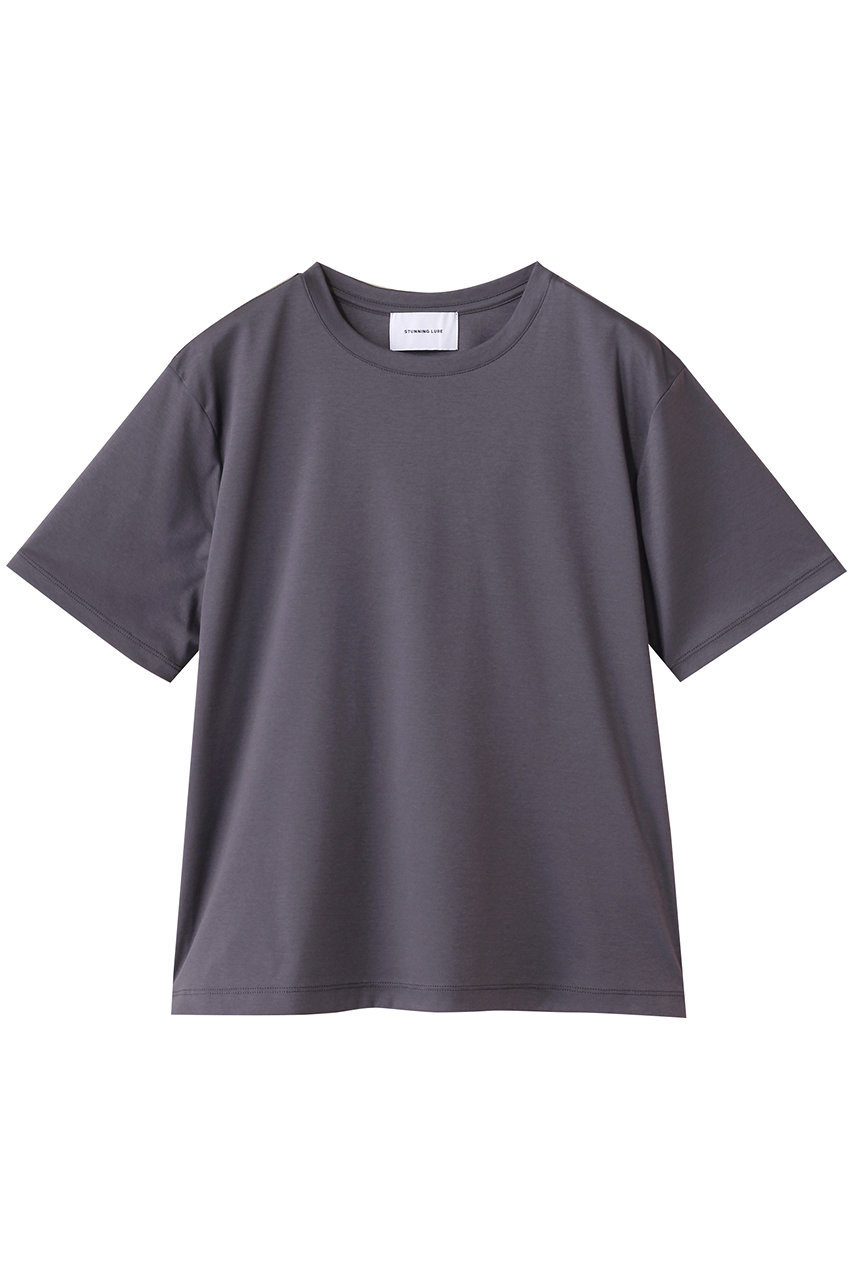 STUNNING LURE ハイゲージスムースTシャツ (ダークパープル, M) スタニングルアー ELLE SHOP STUNNING LURE ハイゲージスムースTシャツ (ダークパープル, M) スタニングルアー ELLE SHOP