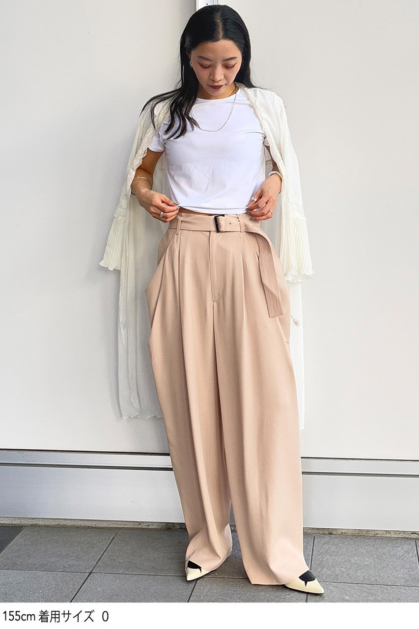 STUNNING LURE(スタニングルアー)｜ドレープパンツ/ベージュ の通販