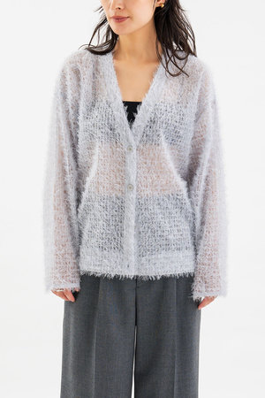 スタニングルアー/STUNNING LUREのフェザーチュールカーディガン