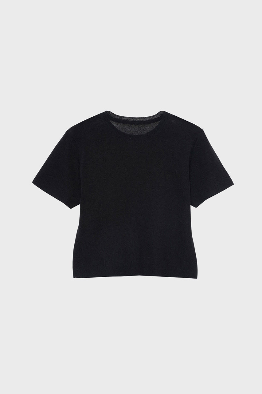 STUNNING LURE スムースニットTシャツ (ブラック, S) スタニングルアー ELLE SHOP STUNNING LURE スムースニットTシャツ (ブラック, S) スタニングルアー ELLE SHOP