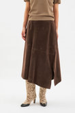 ｒスエードイレギュラーヘムスカート