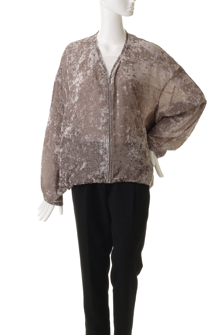 STUNNING LURE(スタニングルアー)｜シアーベルベットブルゾン/オフ