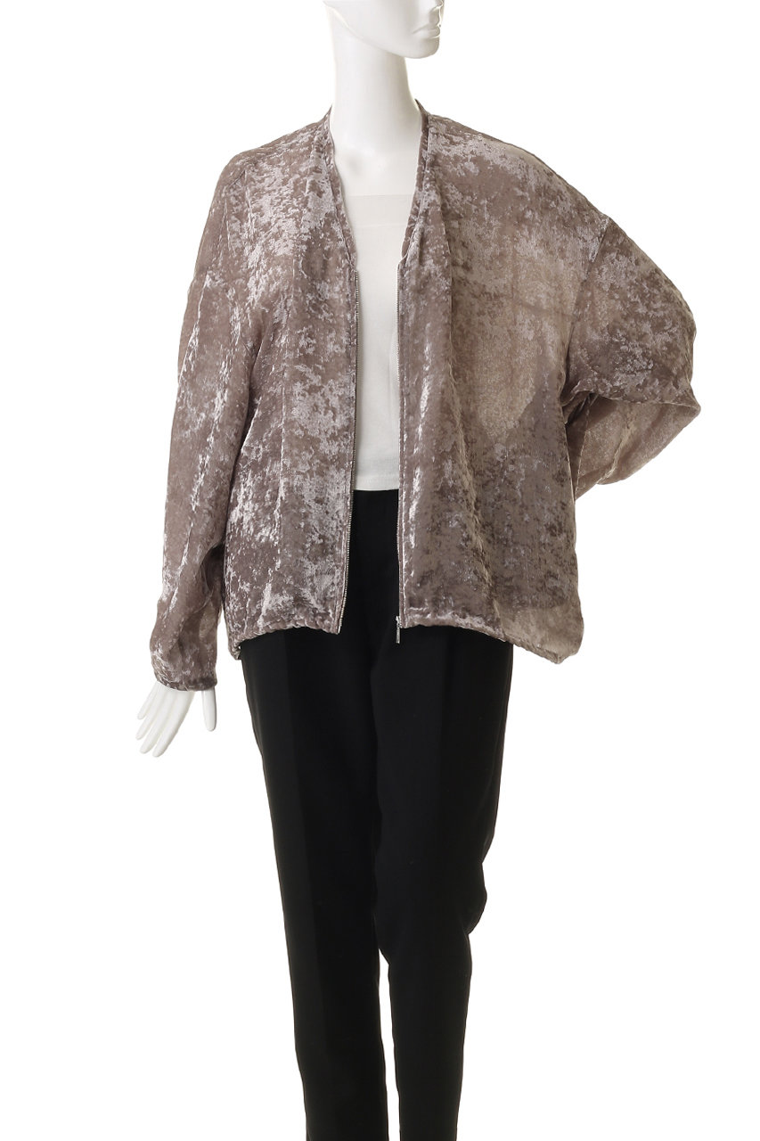 STUNNING LURE(スタニングルアー)｜シアーベルベットブルゾン/オフ