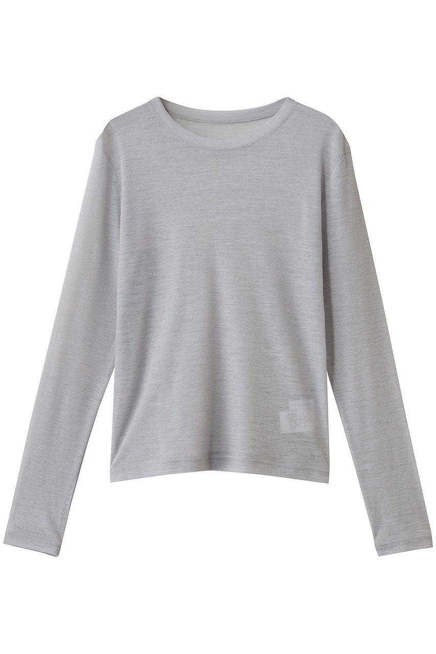 STUNNING LURE ｒウールナイロンTシャツ (ライトグレー, M) スタニングルアー ELLE SHOP