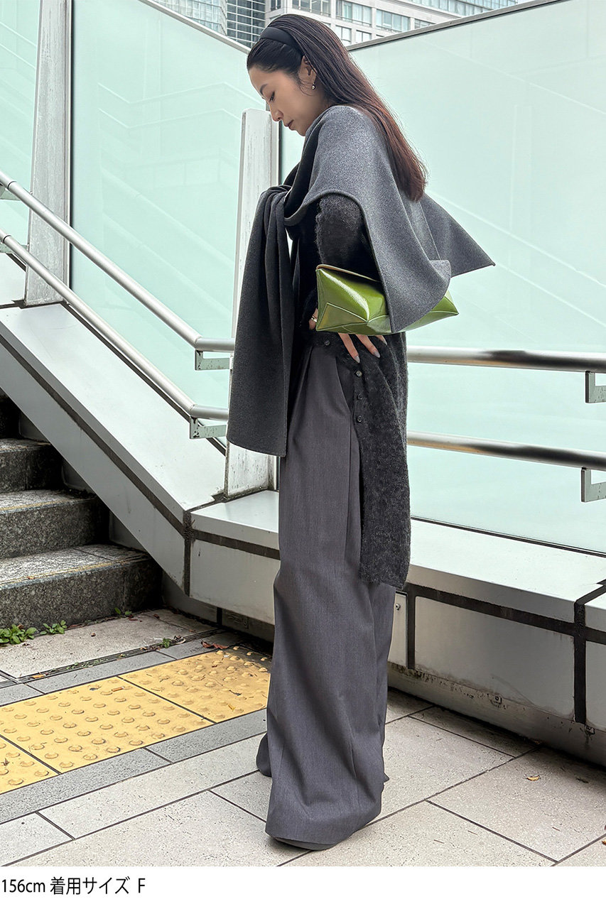 STUNNING LURE(スタニングルアー)｜ストールポンチョ/チャコールグレー