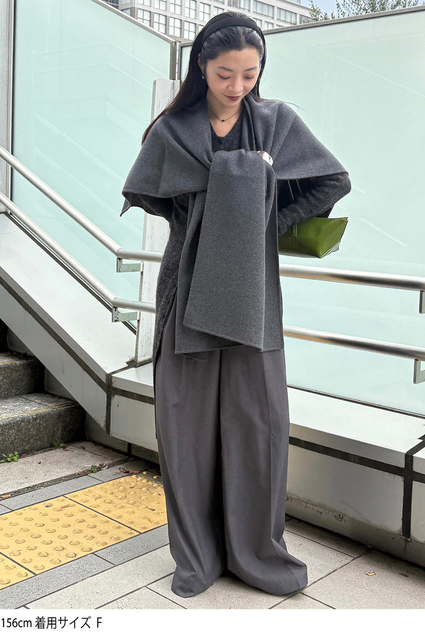 STUNNING LURE(スタニングルアー)｜ストールポンチョ/チャコールグレー