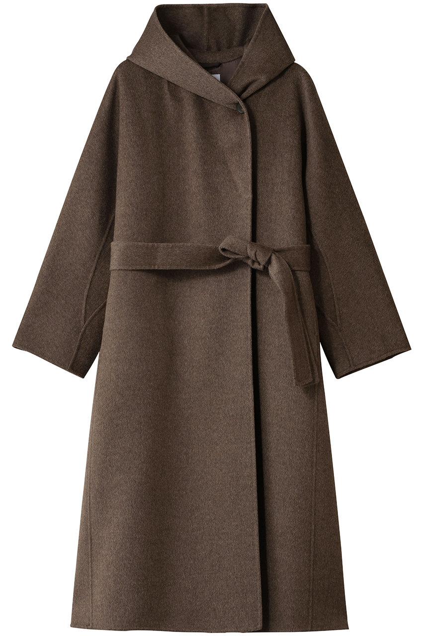 STUNNING LURE ｒヤクキャメルフーディコート (ブラウン, 1) スタニングルアー ELLE SHOP