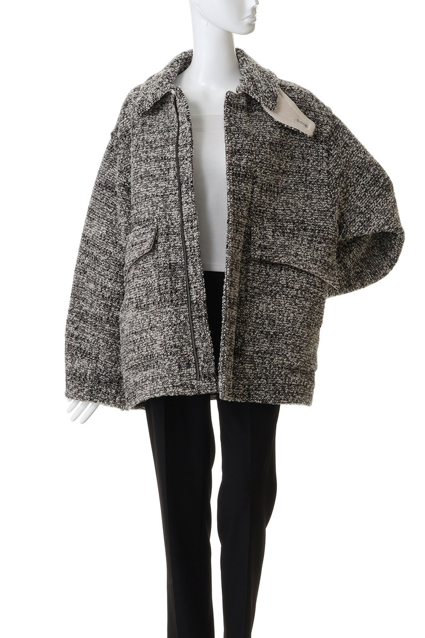 【スタニングルアー】　ループツイードブルゾン　ホワイト　白 スタニングルアー】 ループツイードブルゾン ホワイト 白