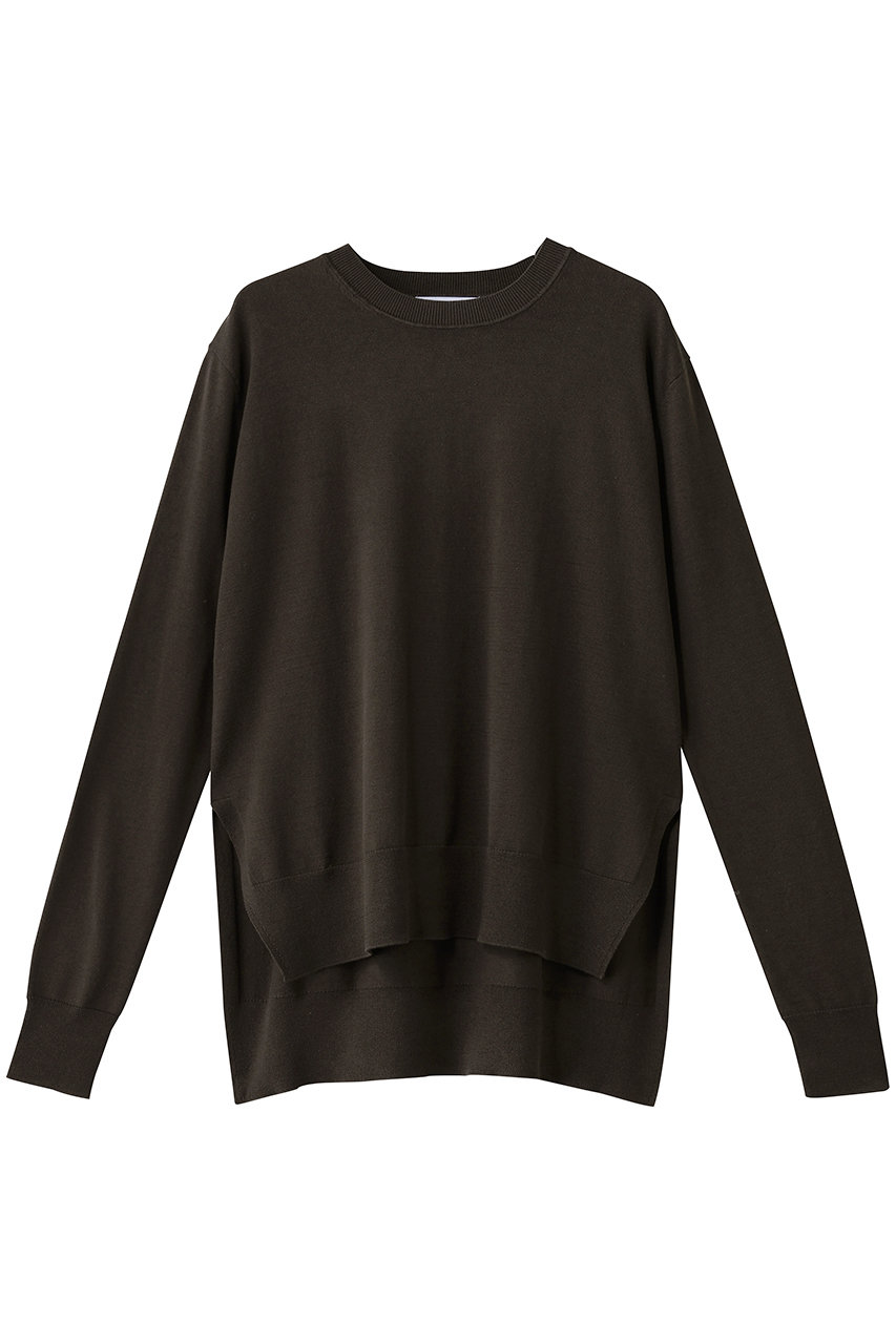 rコットンシルクスリットプルオーバー