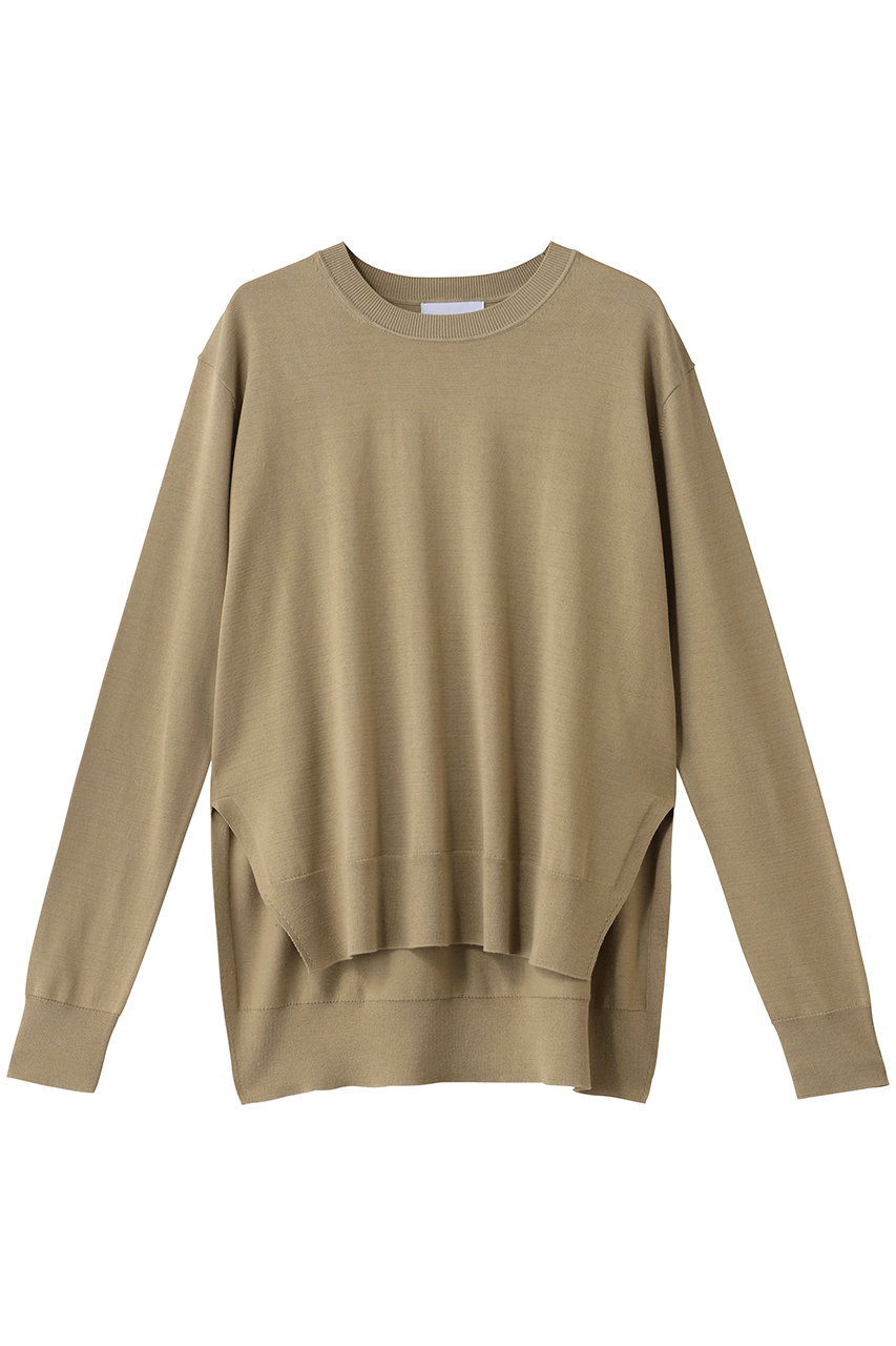 rコットンシルクスリットプルオーバー