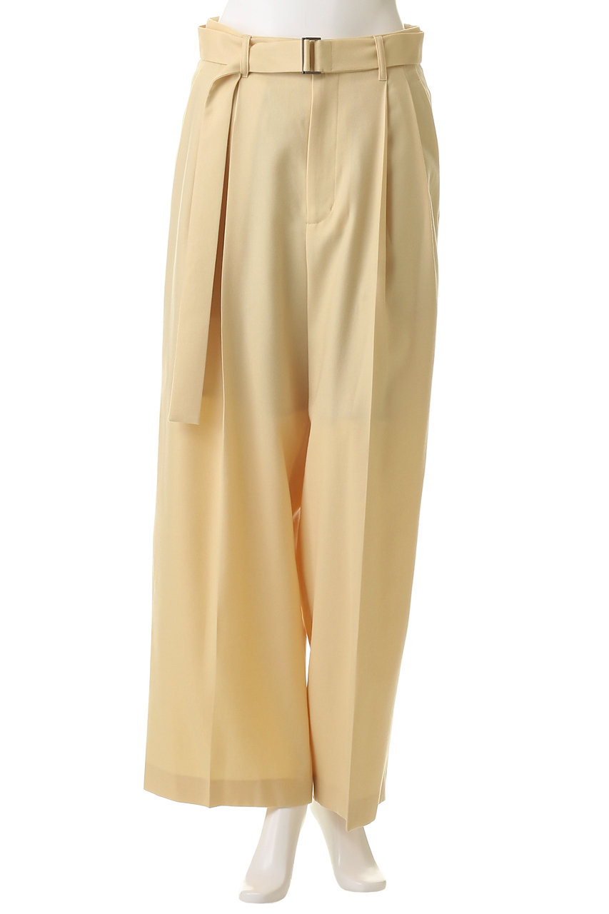 JIL SANDAR ベージュ ワイドレッグキュロット STUNNING LURE(スタニングルアー)｜rフラノワイドレッグパンツ