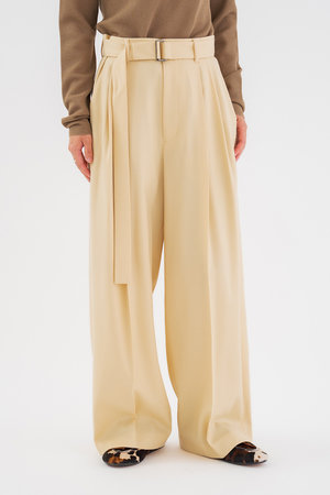 週末限定価格　新品タグ付きSTUNNING LURE ベルテッドストレートパンツ STUNNING LURE(スタニングルアー)｜ベルテッドストレートパンツ