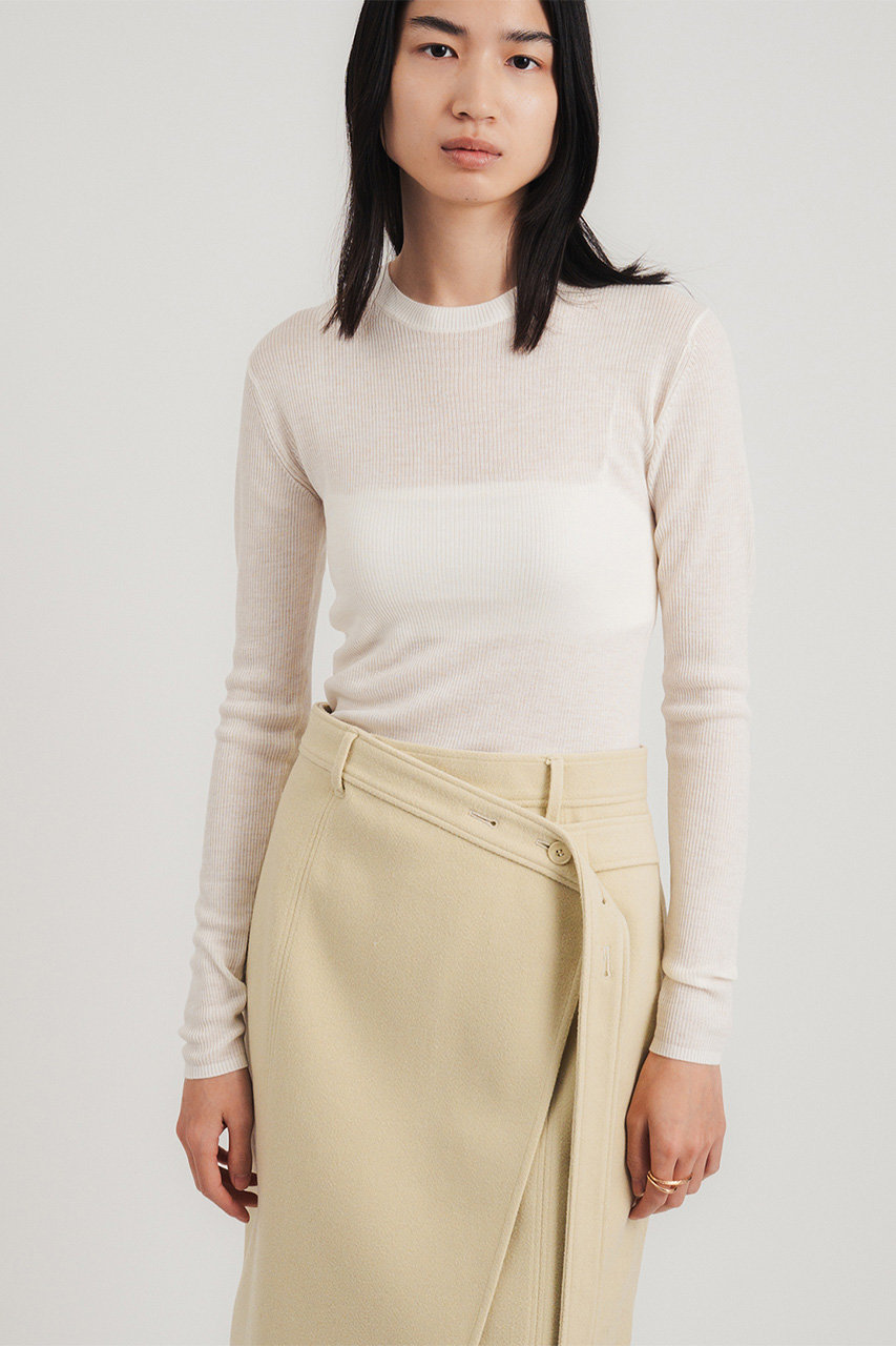 STUNNING LURE(スタニングルアー)｜rカシミヤリブプルオーバー/オフ