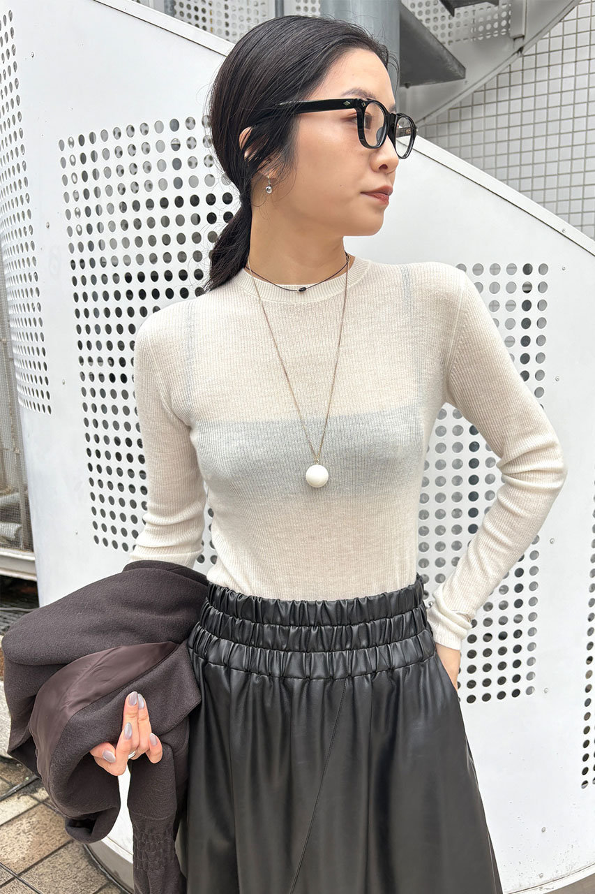 STUNNING LURE(スタニングルアー)｜rカシミヤリブプルオーバー/オフ