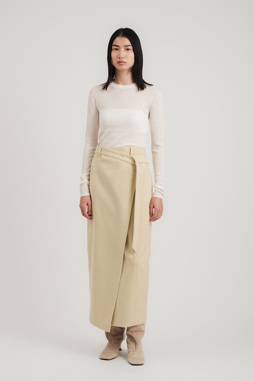 【大幅お値下げ】スタニングルアー　カシミアリブプルオーバー　ライトグレー　新品 大幅お値下げ】スタニングルアー カシミアリブプルオーバー ライト