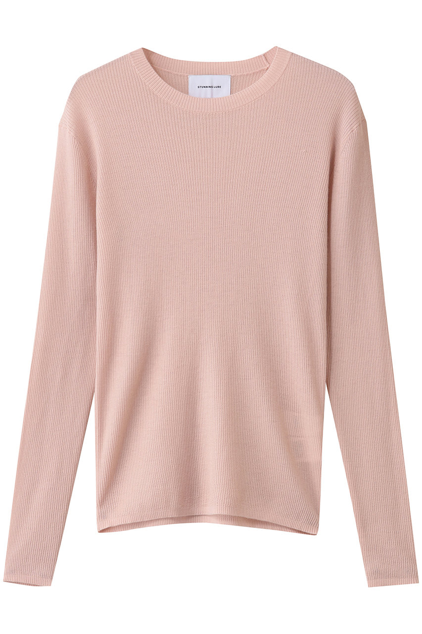 rカシミヤリブプルオーバー