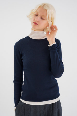 スタニングルアー/STUNNING LUREのｒカシミヤリブプルオーバー(110300/110301)