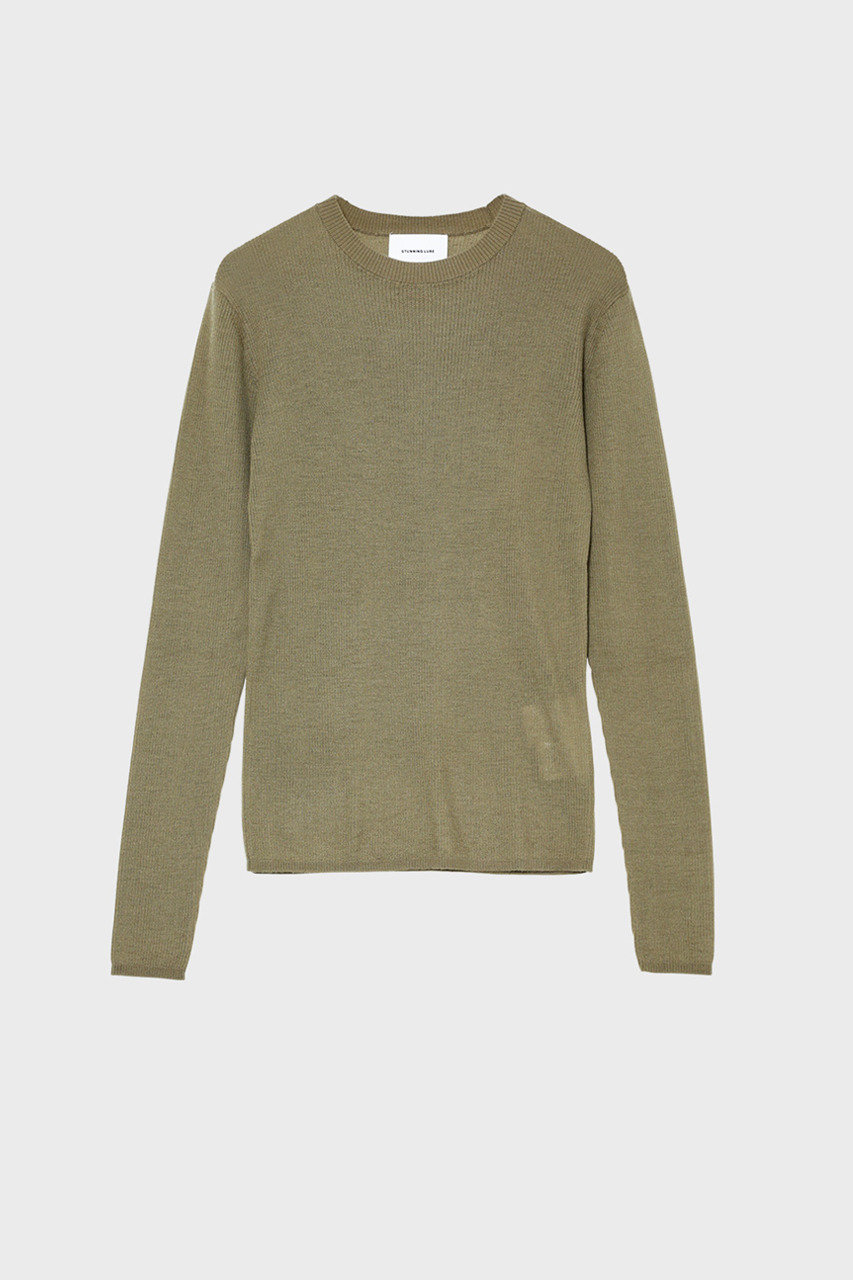 rカシミヤリブプルオーバー