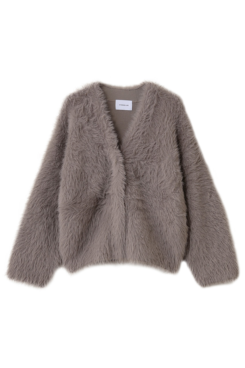 ロングフェザーカーディガン