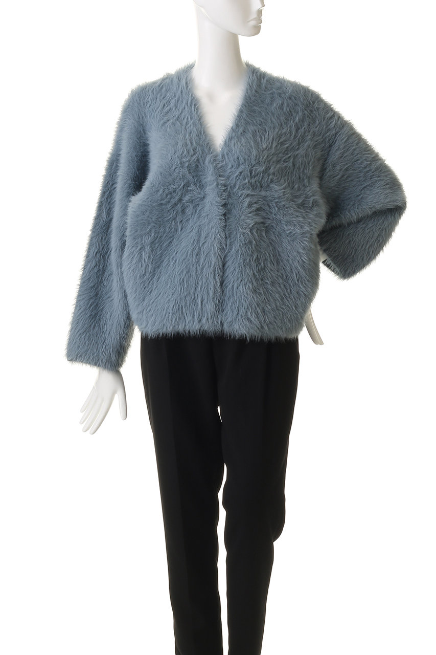 STUNNING LURE(スタニングルアー)｜ロングフェザーカーディガン/グレー