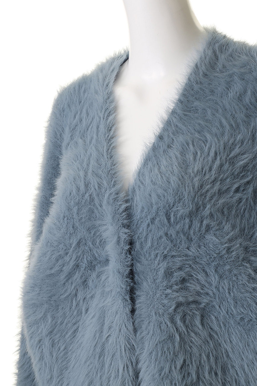 STUNNING LURE(スタニングルアー)｜ロングフェザーカーディガン/グレー