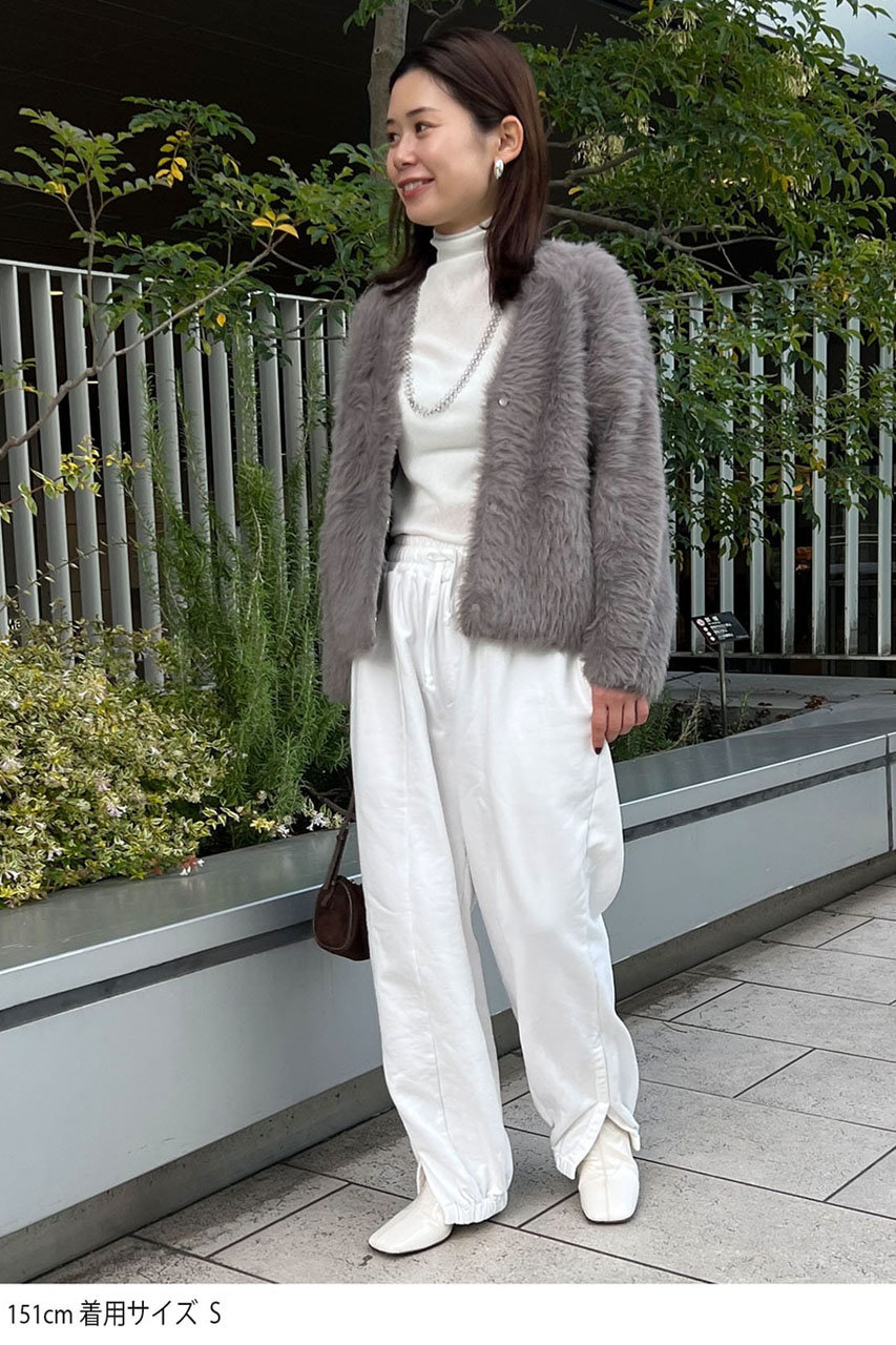 STUNNING LURE(スタニングルアー)｜ロングフェザーカーディガン/グレー