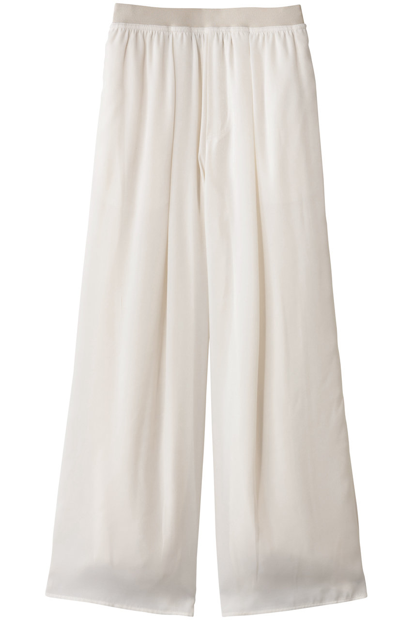 STUNNING LURE ピーチサテンイージーパンツ (オフホワイト, 0) スタニングルアー ELLE SHOP STUNNING LURE ピーチサテンイージーパンツ (オフホワイト, 0) スタニングルアー ELLE SHOP