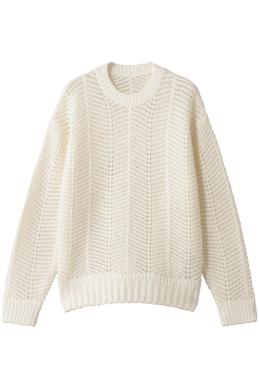 STUNNING LURE ブークレジオメプルオーバー (オフホワイト, M) スタニングルアー ELLE SHOP