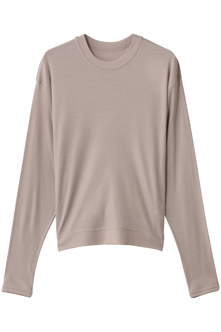 STUNNING LURE ウールフライスルーズロンT (ライトピンク, M) スタニングルアー ELLE SHOP