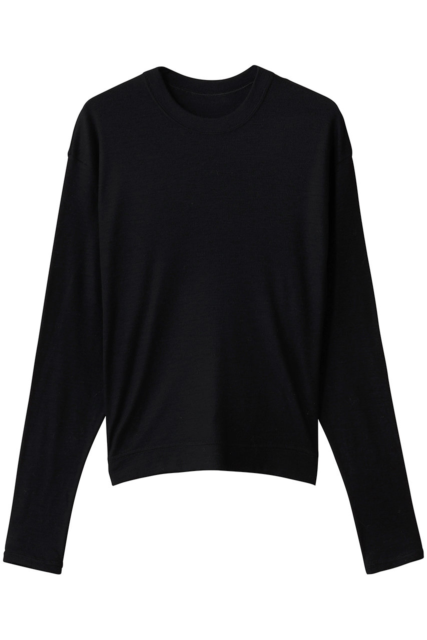 STUNNING LURE ウールフライスルーズロンT (ブラック, M) スタニングルアー ELLE SHOP