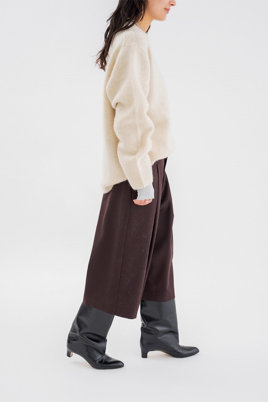 renre_14☆1107プロフ必読美品スタニングルアーヤク100%ニット STUNNING LURE(スタニングルアー)｜ホワイトヤクプルオーバー/オフ