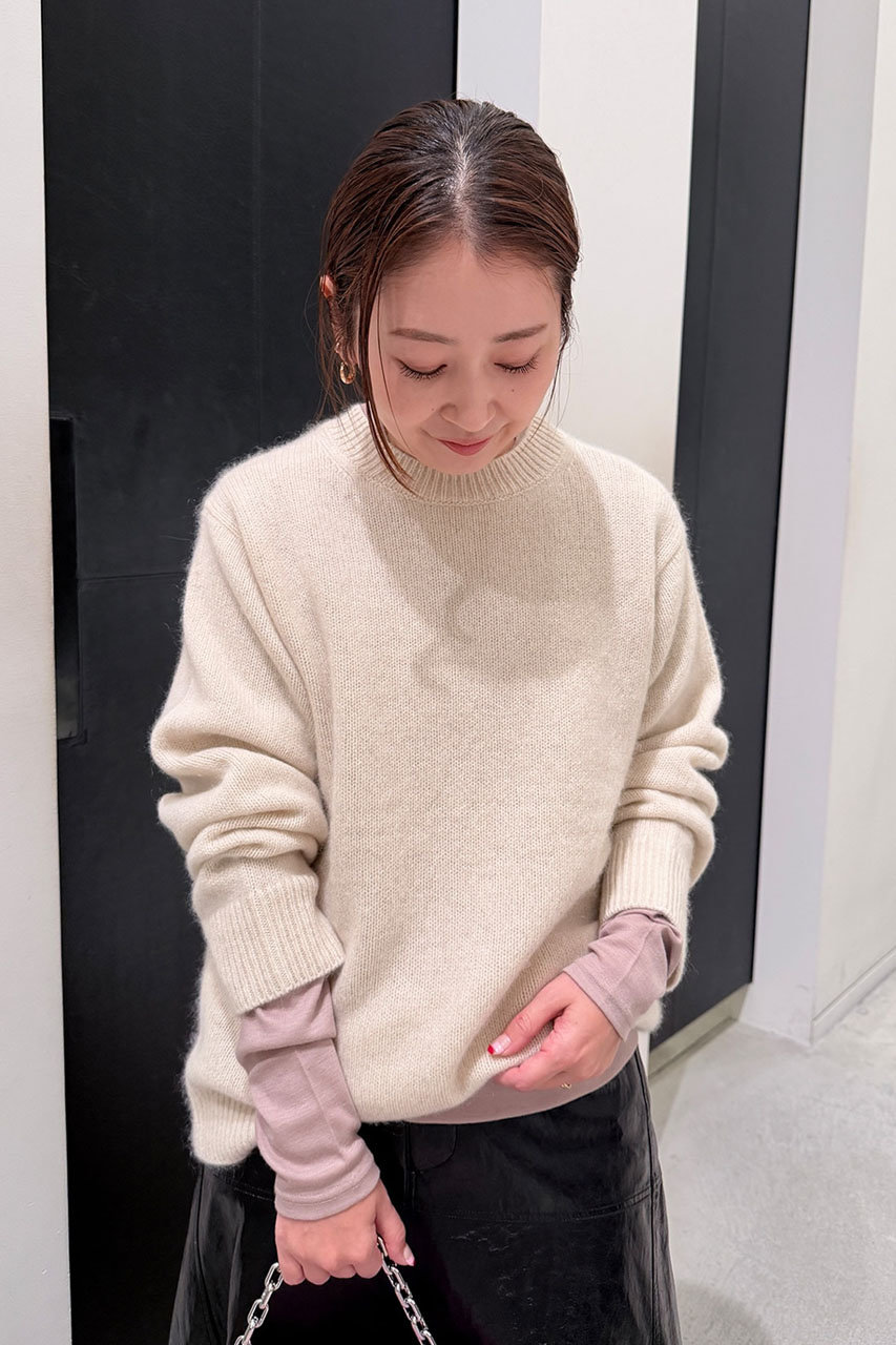 美品　スタニングルアー　ヤク100%セーター　M ホワイトヤクプルオーバー STUNNING LURE(スタニングルアー)｜ホワイトヤクプルオーバー/オフ