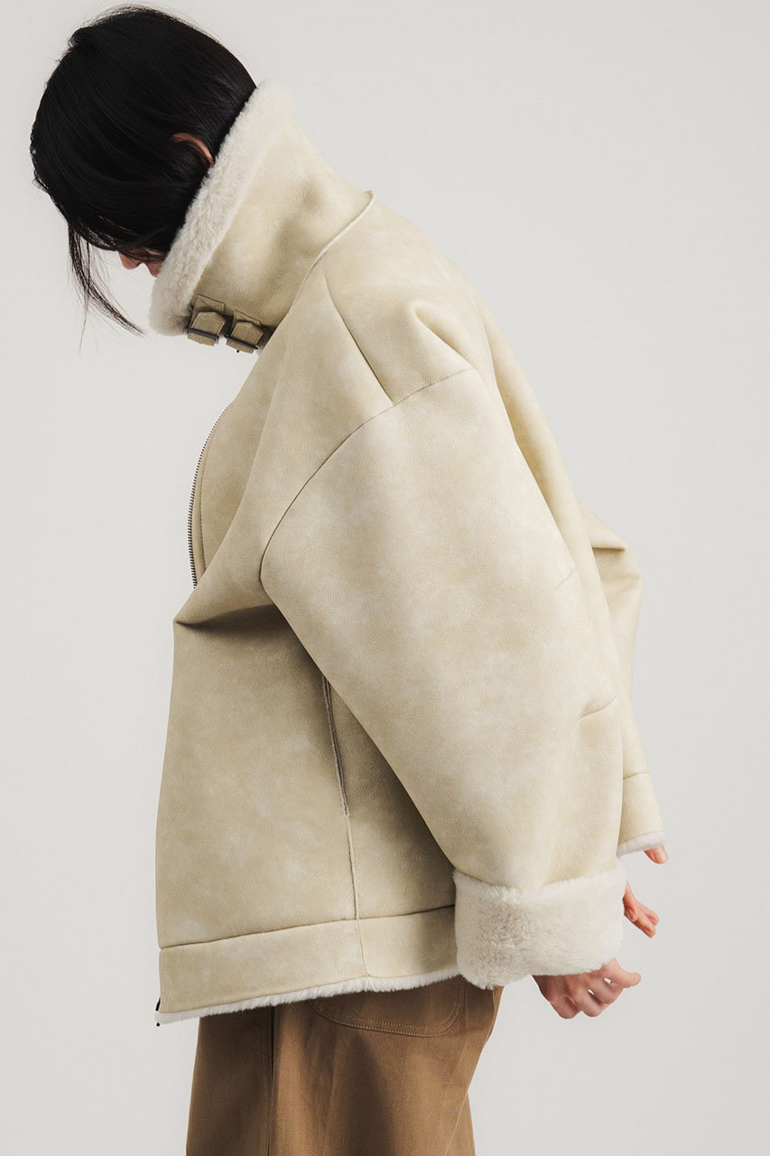 STUNNING LURE(スタニングルアー)｜ステンカラーボアコート/ベージュ