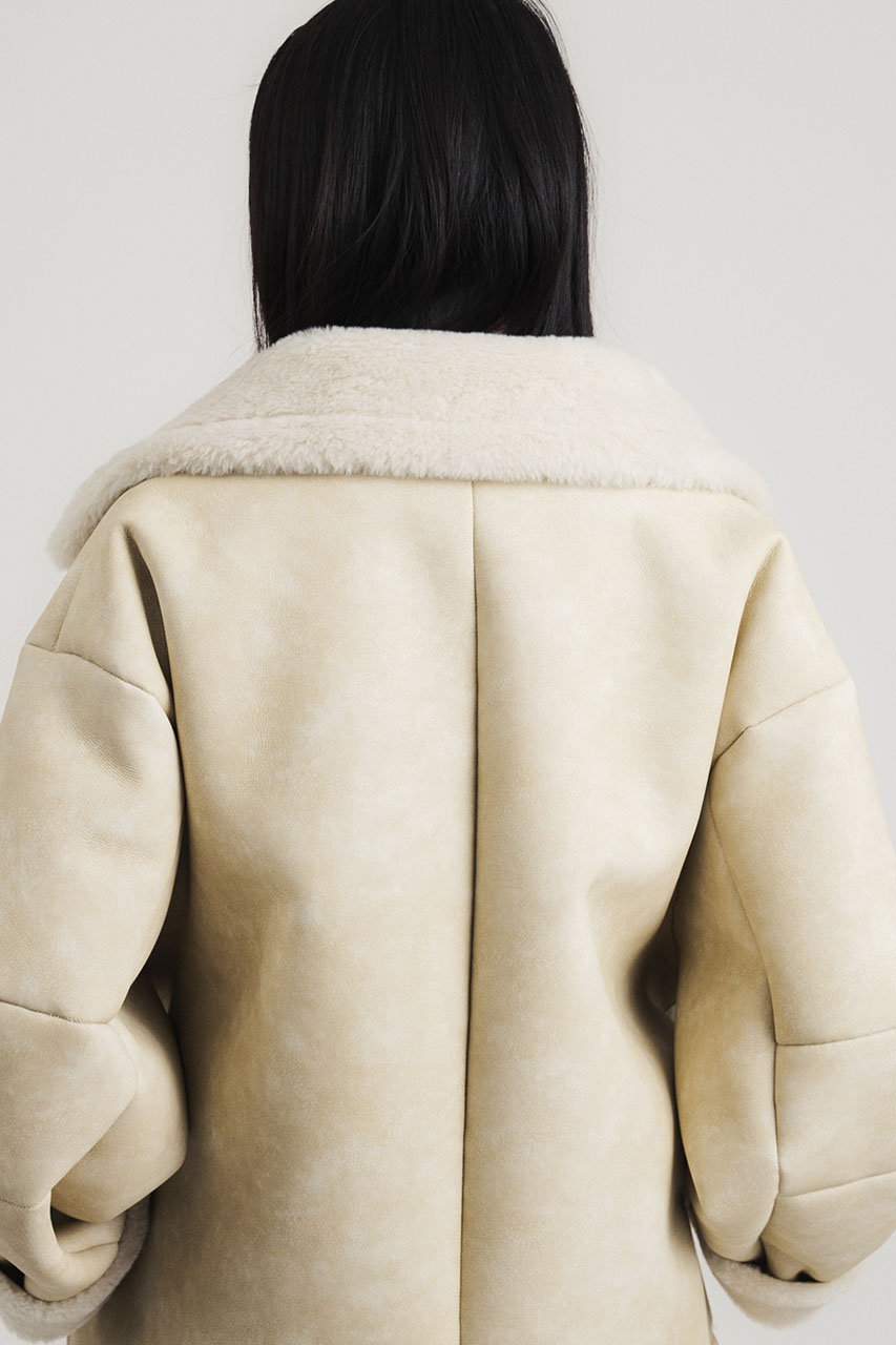 STUNNING LURE(スタニングルアー)｜ステンカラーボアコート/ベージュ