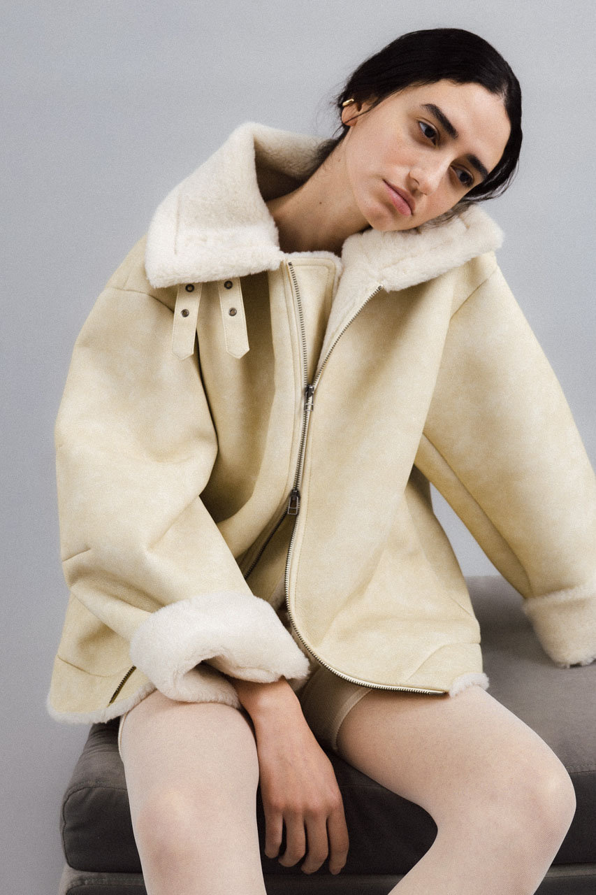 STUNNING LURE(スタニングルアー)｜ステンカラーボアコート/ベージュ