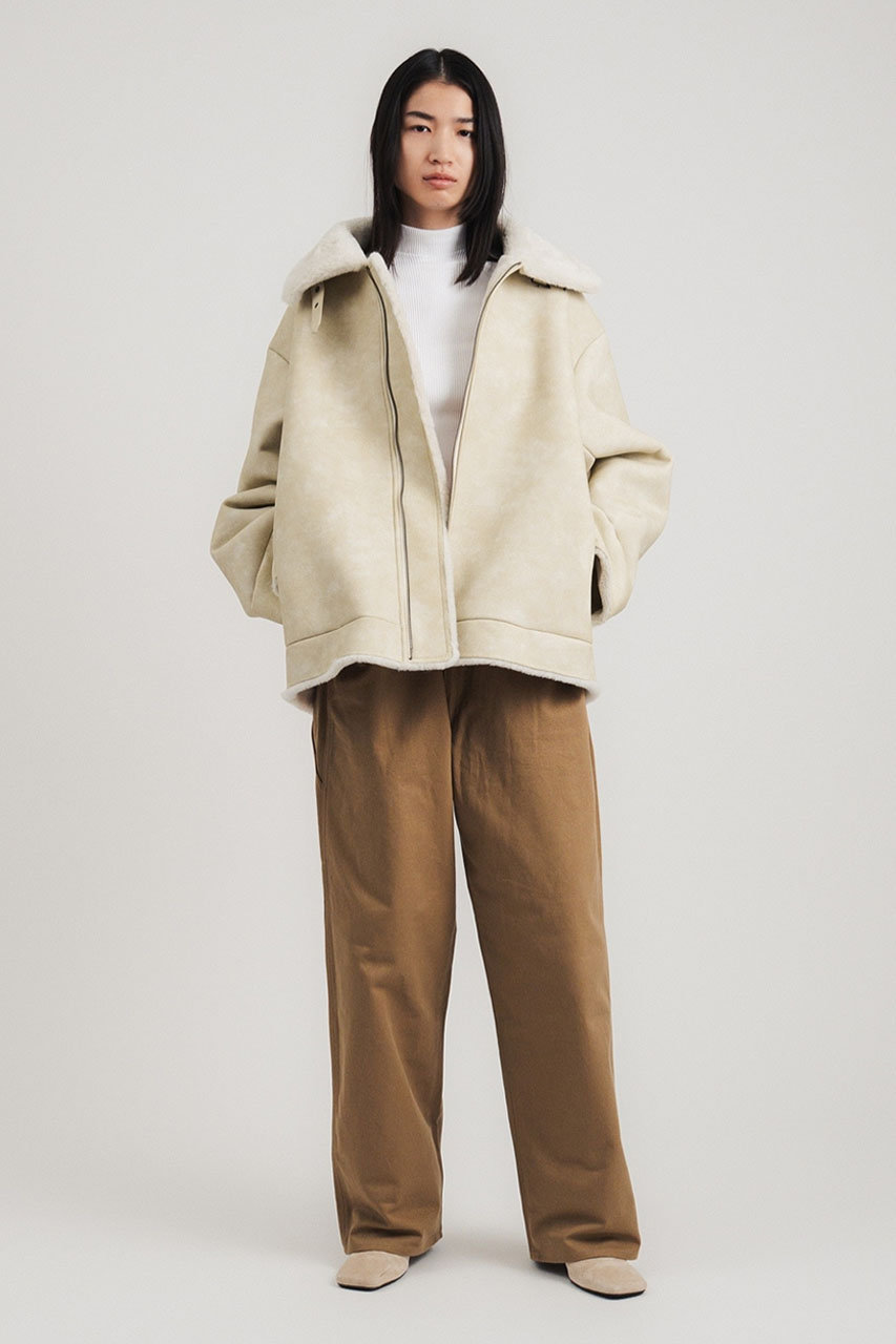 STUNNING LURE(スタニングルアー)｜ステンカラーボアコート/ベージュ