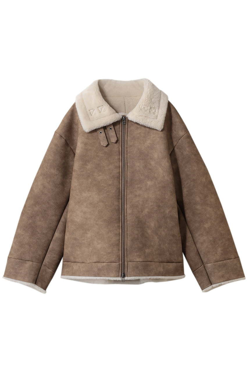 ステンカラーボアコート