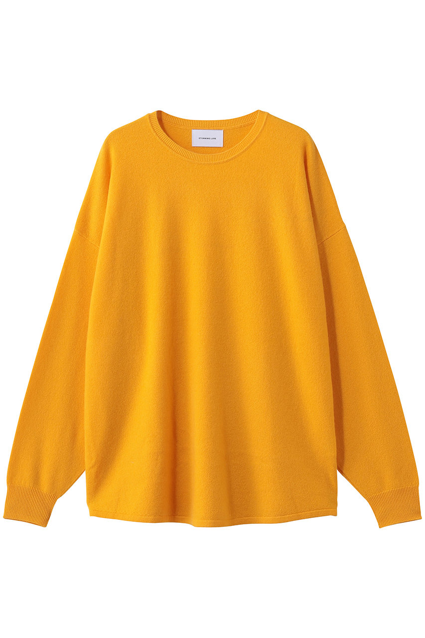 スタニングルアー/STUNNING LUREのｒカシミヤルーズニットプルオーバー(オレンジ/112080072600)