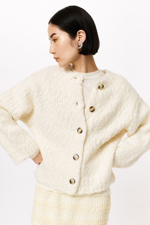 スタニングルアー/STUNNING LUREの【予約販売】スラブフェザーカーディガン