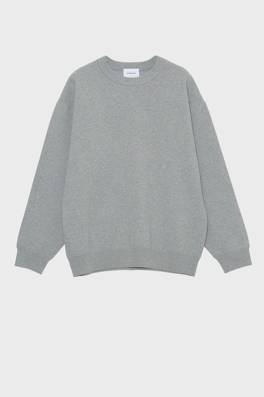 コットンニットスウェットプルオーバー