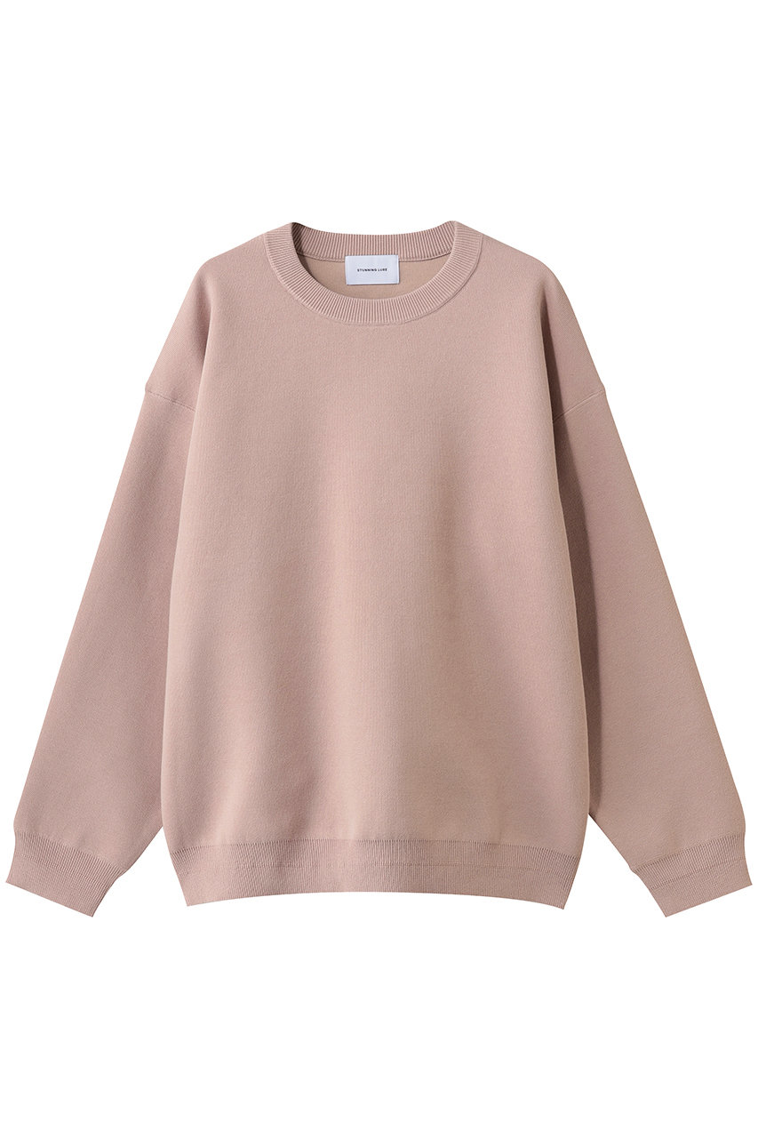 スタニングルアー/STUNNING LUREのコットンニットスウェットプルオーバー(ライトピンク/112080102600)