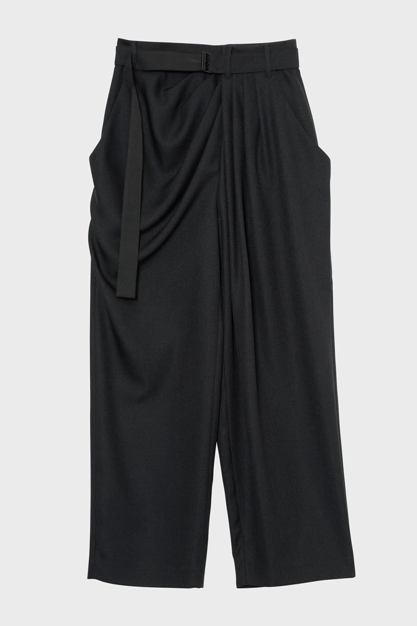 スタニングルアー/STUNNING LUREの【予約販売】ｒラップドレープパンツ(ブラック/110580052600)