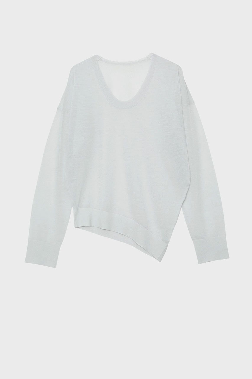 スタニングルアー/STUNNING LUREの【3/4 11:00販売開始】ｒウールシルクUネック(ライトグレー/112080042600)