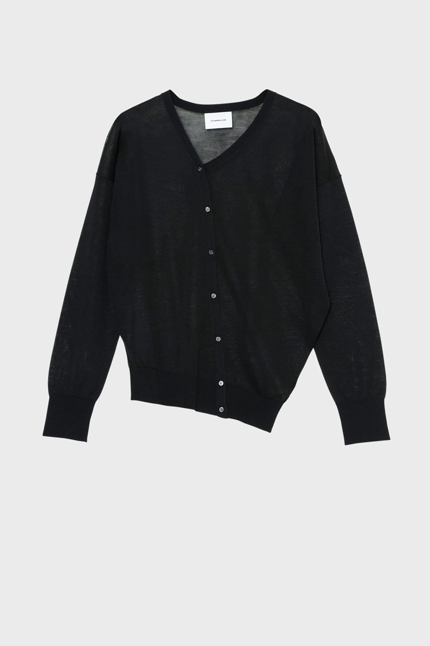 スタニングルアー/STUNNING LUREの【予約販売】ｒウールシルクカーディガン(ブラック/112080052600)