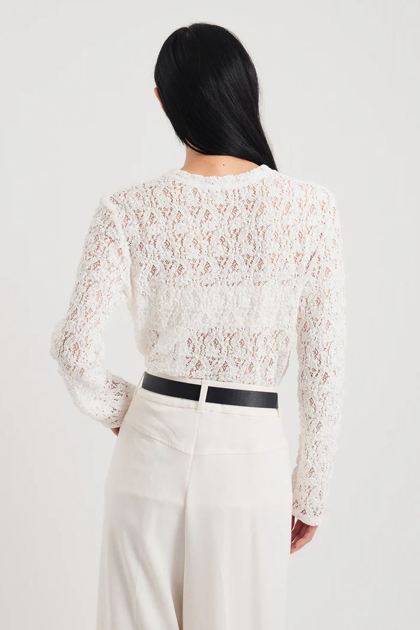 STUNNING LURE シュランクレースロンT 66325: Allover Lace Fit and Flare with Plunging V-Neck and Bell