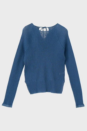 スタニングルアー/STUNNING LUREの【4/1 11:00販売開始】ｒクルーネックリブニット(110300/110301)