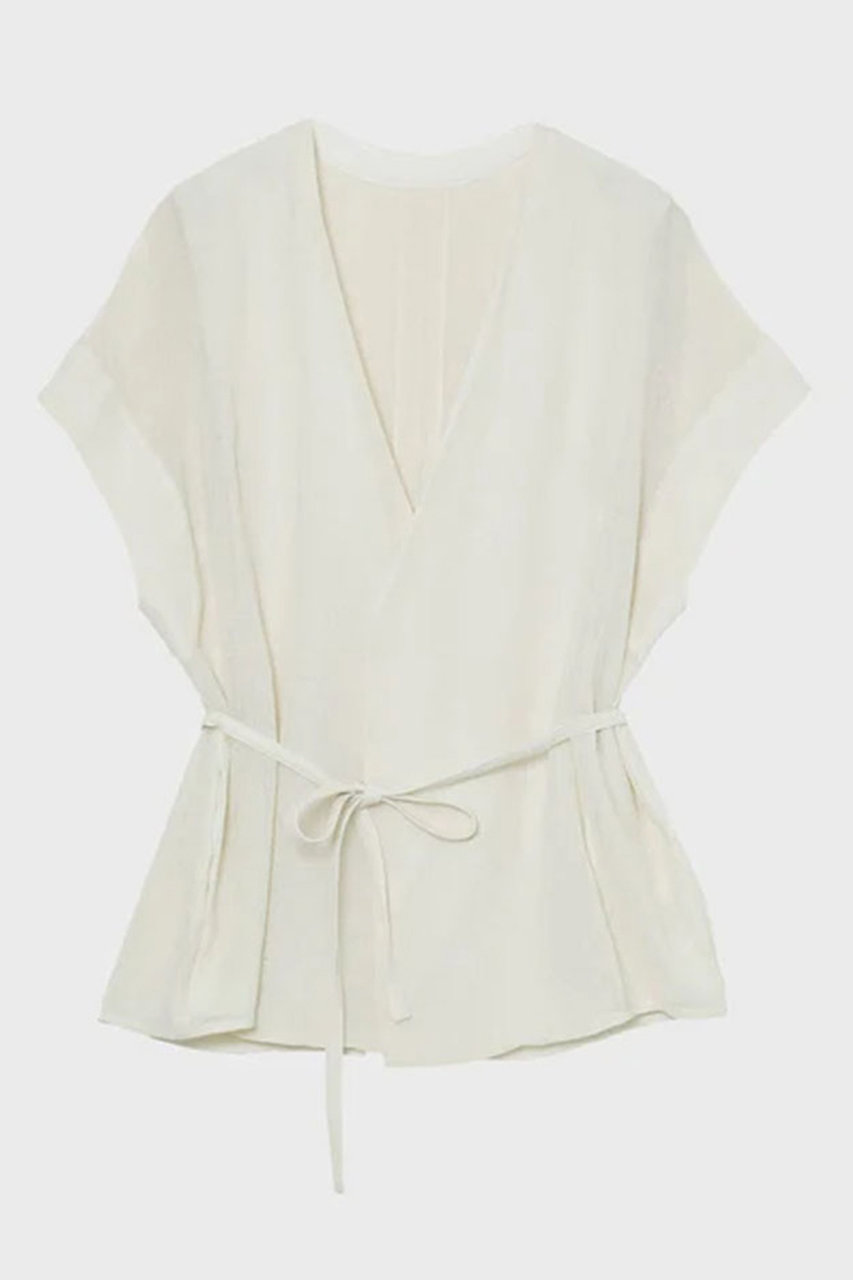 スタニングルアー/STUNNING LUREの【予約販売】メッシュハオリブラウス(オフホワイト/111180072600)