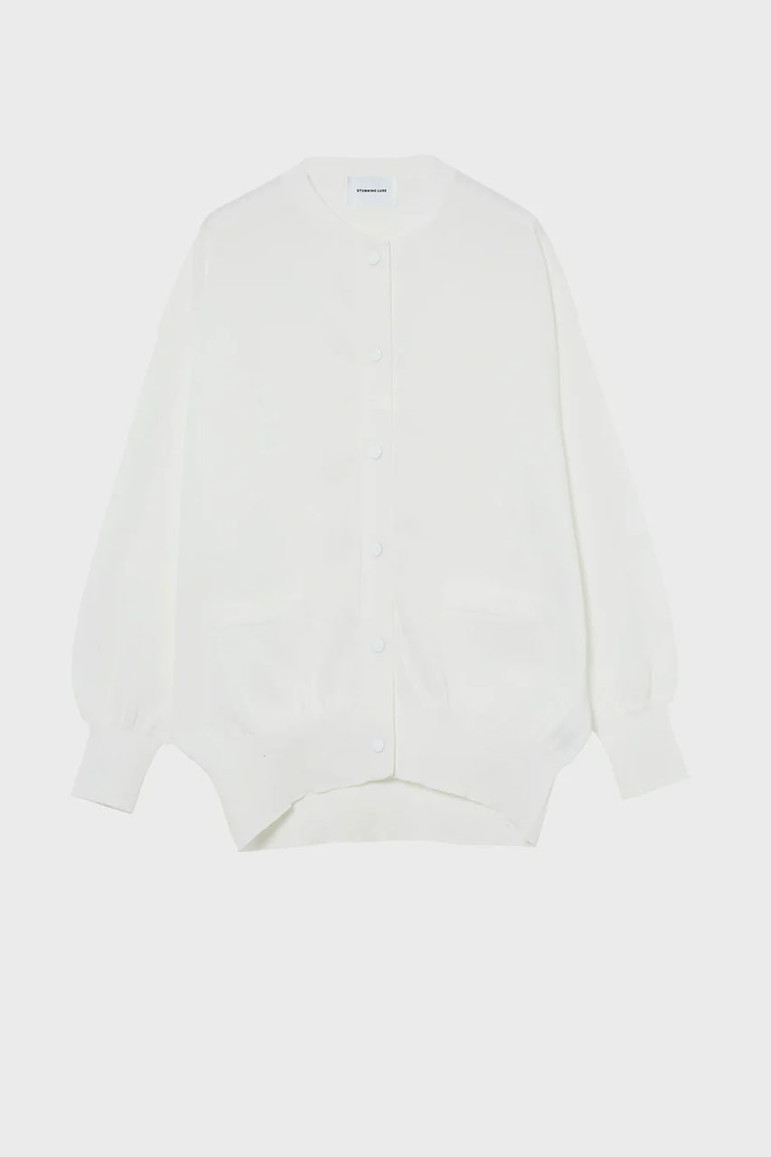 スタニングルアー/STUNNING LUREの【予約販売】ハイツイストニットブルゾン(ホワイト/112080132600)