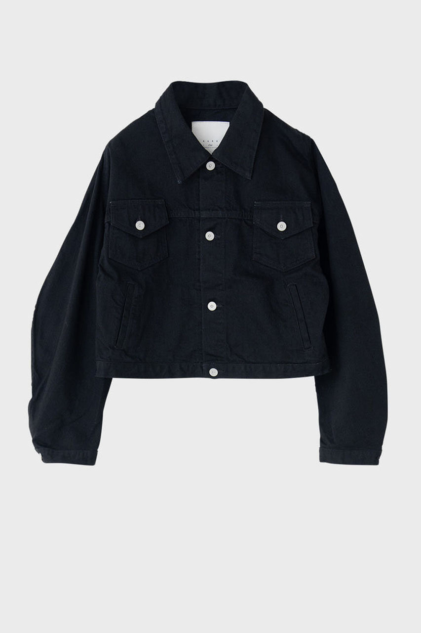 KUROiro CROPPED DENIM JACKET